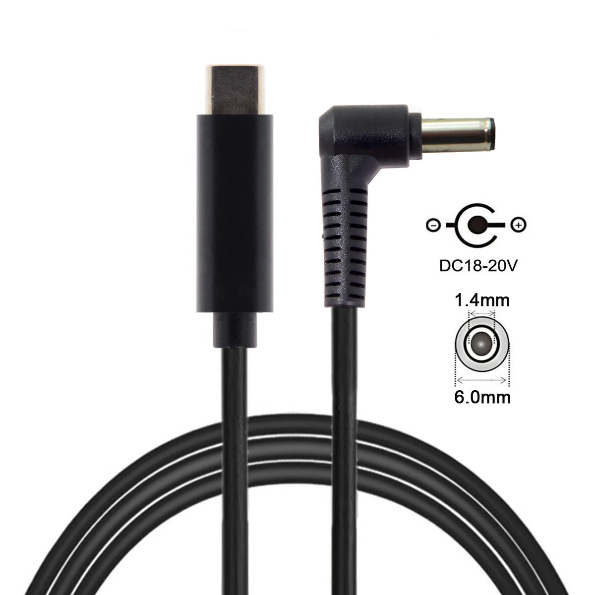 

Zihan Type C USB-C Input to Rectangle 6.0*1.4mm Power PD Charge Cable for Fujitsu Sony Laptop Notebook