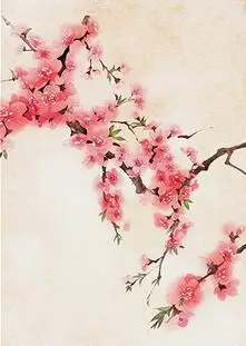 Больше стилей на выбор японский стиль вишневые цветы храм весенний розовый