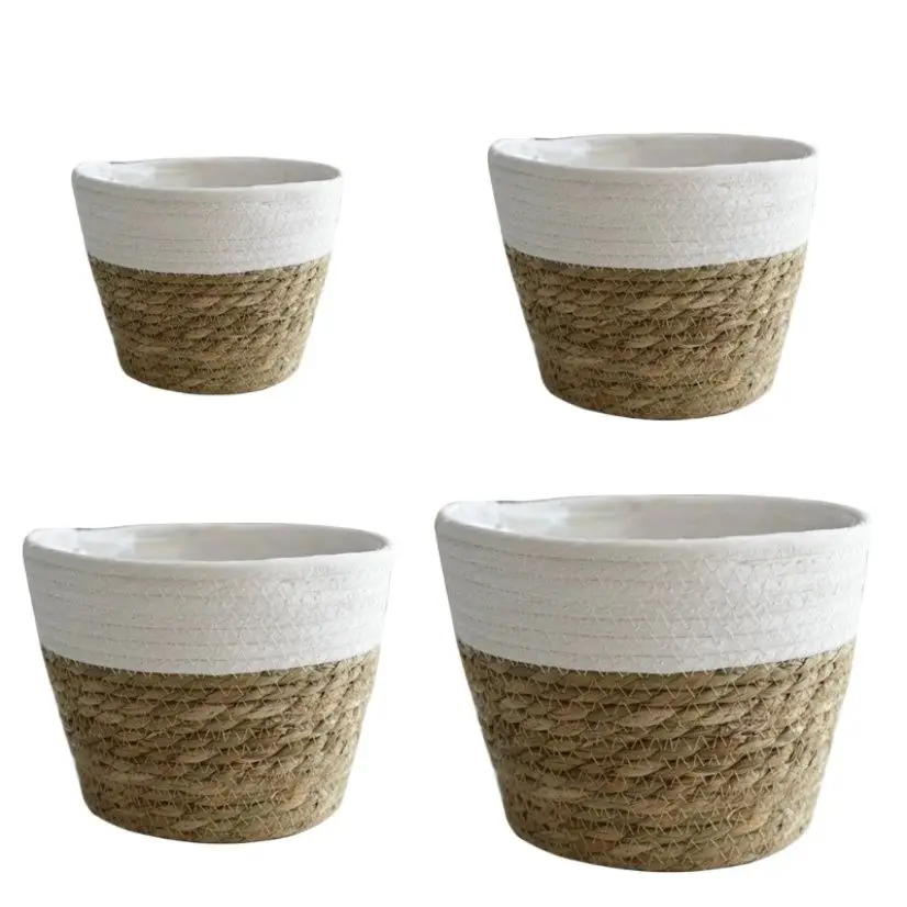 Корзина для белья в стиле ретро органайзер хранения пасторальный соломенный