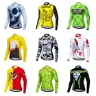 Велосипедная длинная Джерси для мужчин, желтая футболка для горного велосипеда, командный Топ с длинным рукавом и черепом для триатлона, Осень-осень