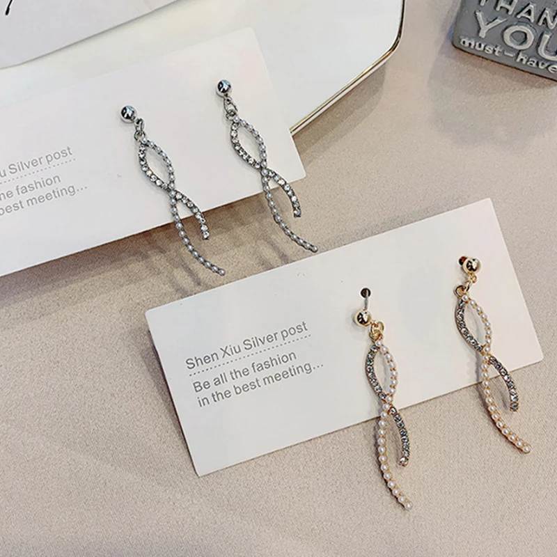 

2021 Trend Unusual Earrings For Women Goth Aesthetic Piercing Stainless Steel Jewelry Pendant Vintage Undefined Zircon Pearl Big
