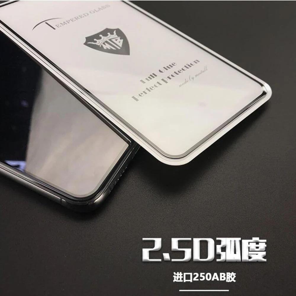 Для Huawei Y5 2019 закаленное стекло 2.5D для Защитная пленка экрана 9H полное клеевое