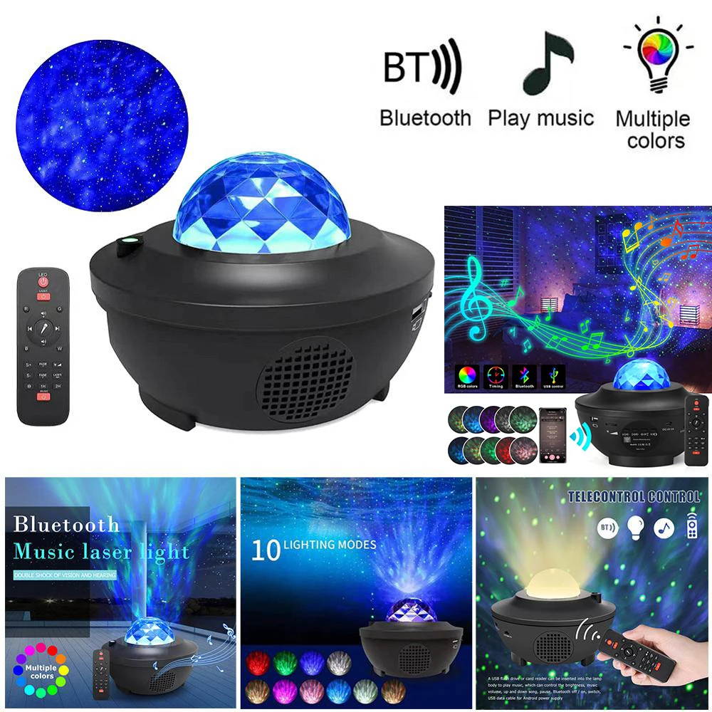 Светодиодный Звездный проектор ночник галактика звездная Ночная лампа