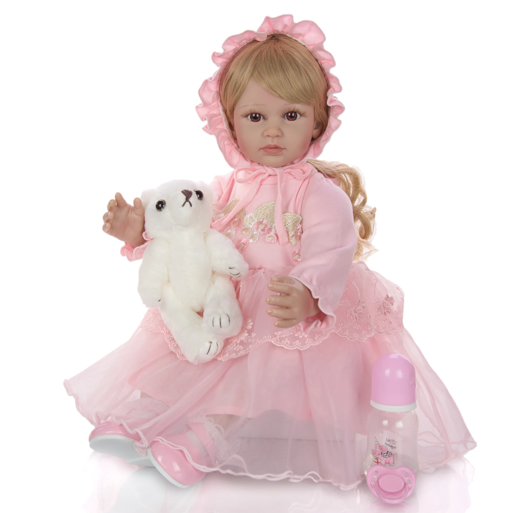 Lifelike Elegant Bonecas Reborn 24 Inch Silicone Soft Cotton Body Realistic Fantasy Toddler Baby Toys Christmas Gifts Playmates | Игрушки и