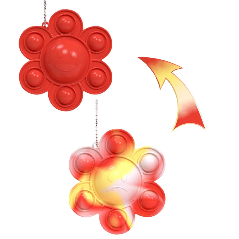 Juguete Antiestr&eacute;s con forma de pulpo para ni&ntilde;os, mu&ntilde;eco de descompresi&oacute;n con volteretas de girasoles, cambio de Color, novedad-4
