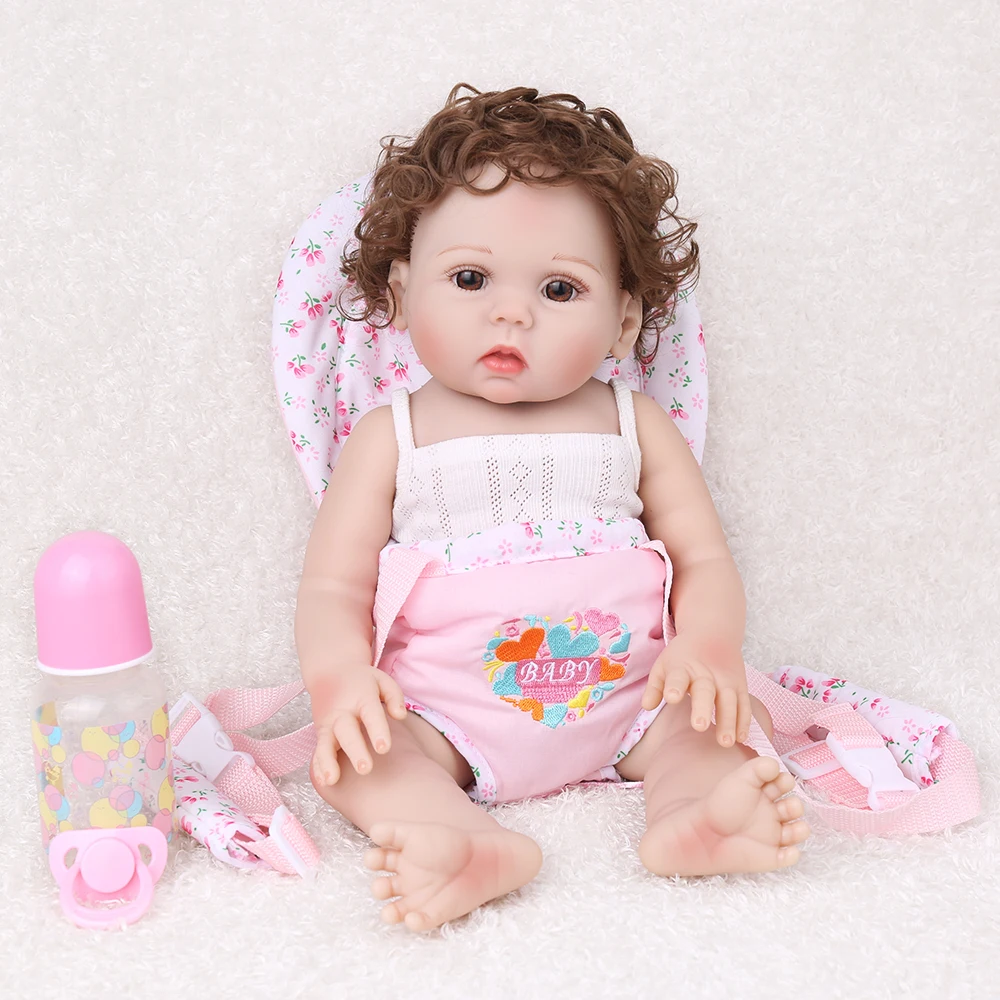 Кукла реборн NPKDOLL 48 см полностью виниловое тело реалистичные детские игрушки с