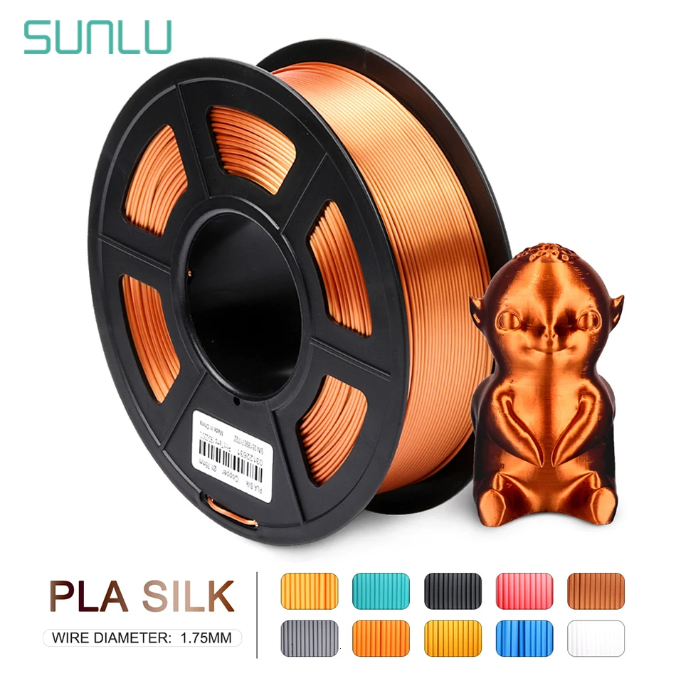 Нить для 3d принтера SUNLU SILK PLA 1 75 мм кг нить с шелковой текстурой материал печати