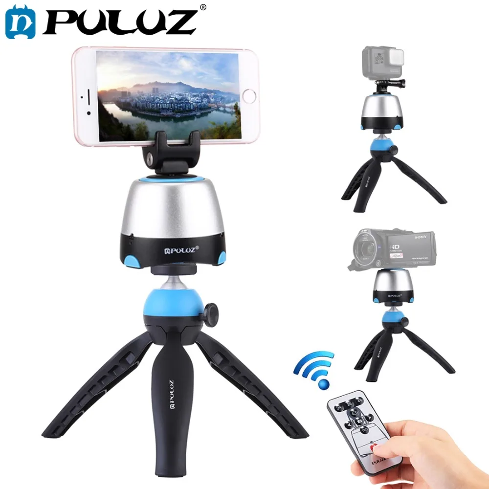 

PULUZ Electronic 360 Degree Rotation Panoramic Head with Remote Controller &Tripod Mount &Phone Clamp for Smartphones,GoPro,DSLR