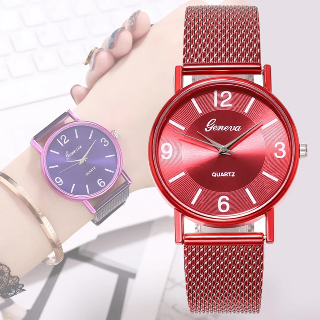Женские часы relojes de mujer relogio наручные женские легкие кварцевые пластиковые ПВХ