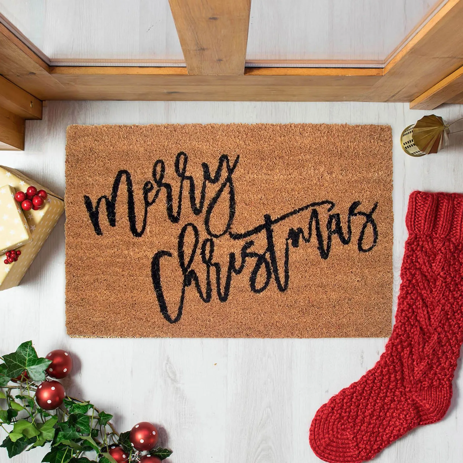 

Merry Christmas Doormat Floor Door Mat Outdoor And Indoor Letter Pattern Door Mat Xmas Party Doormat Carpet Floor Mat
