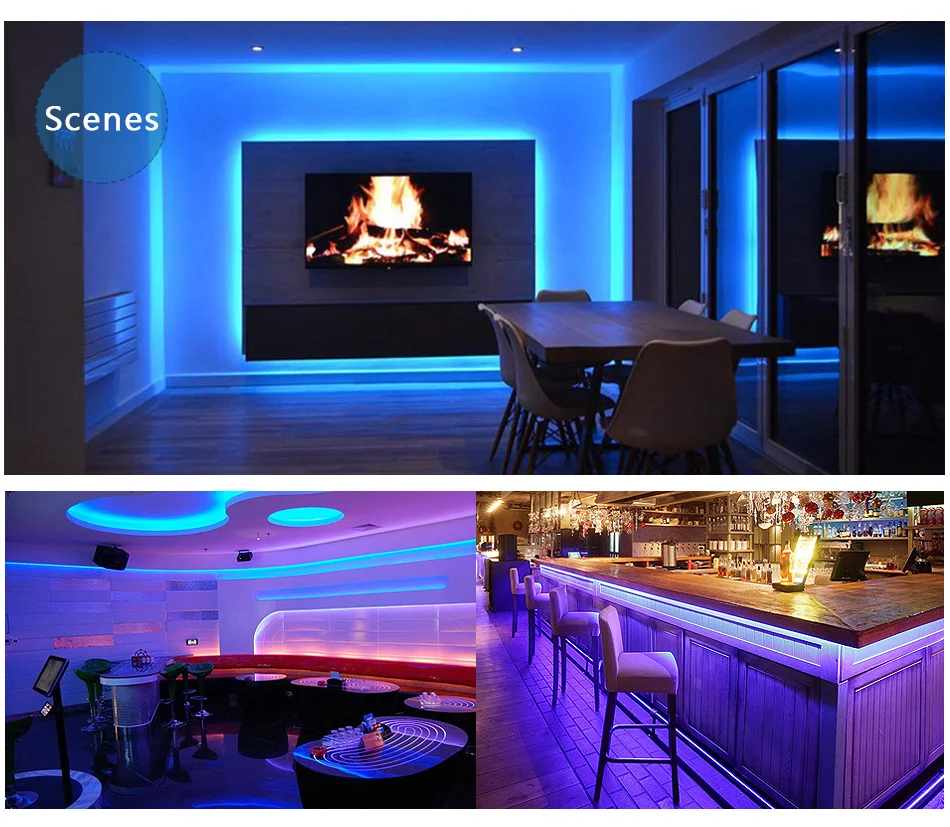 

Bluetooth Wifi LED Strip 5050 2835RGB 5m 10m diode Ribbon Flexible Led Light Tape SMD with Bluetooth remote Wifi Waterproof DC1