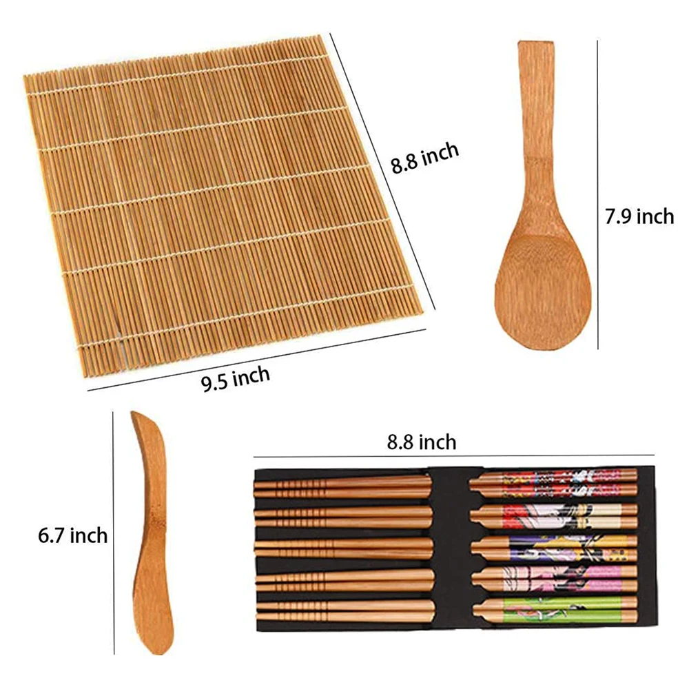

DIY Sushi Maker Set Rice Mold Kitchen Sushi Making Tool Kit Sushi Mold Cooking Tools Set For Sushi Roll Cooking Tools 1 Set