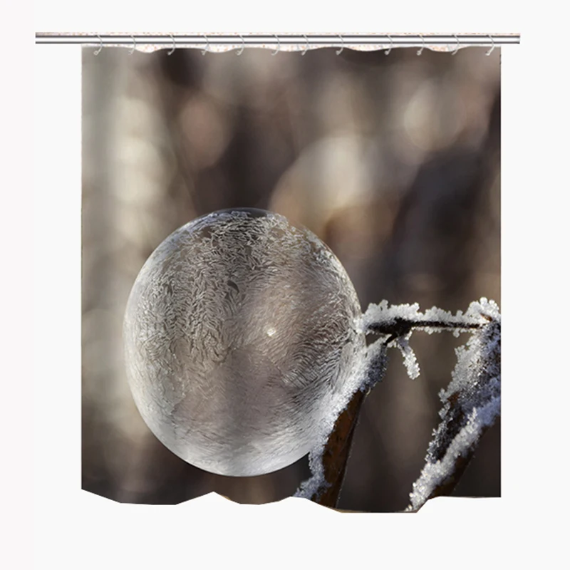 

Прозрачная занавеска в виде шара льда для ванной комнаты, занавеска для душа, водонепроницаемая занавеска для душа из полиэстера