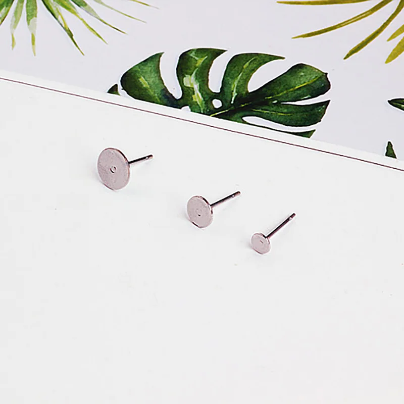 50 шт. серьги для женщин стальные игольчатые плоские материал гипоаллергенный