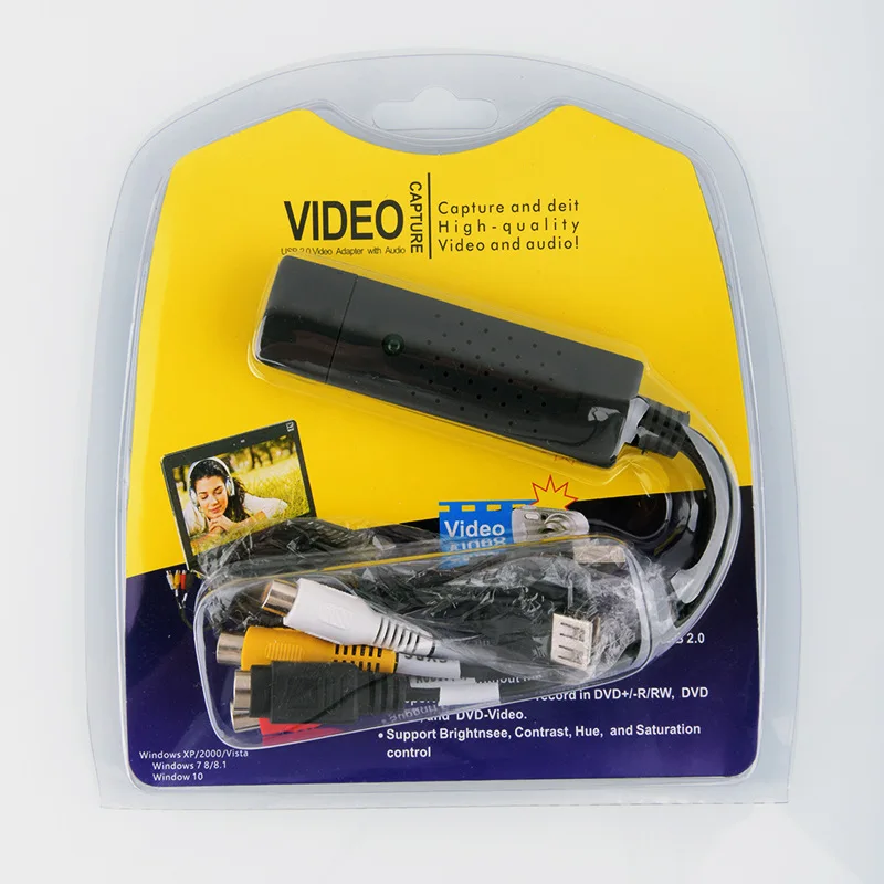 Карта адаптер захвата USB Easycap 2 0 TV Video Audio VHS на DVD HDD преобразователь карта