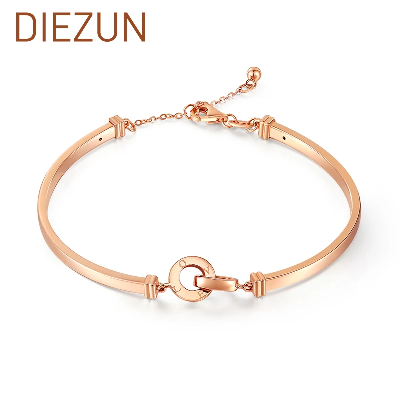 

Пуговица из 18-каратного золотистого розового золота с двойным кольцом, женский стиль, AU750