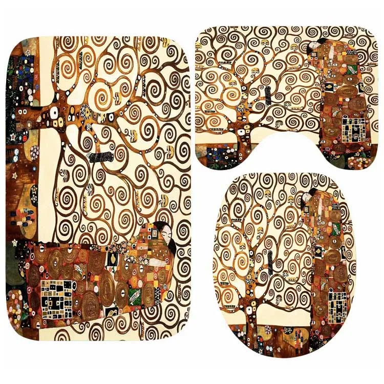 Трендовый коврик Gustav Klimt Древо жизни для ванной комнаты туалета нескользящий