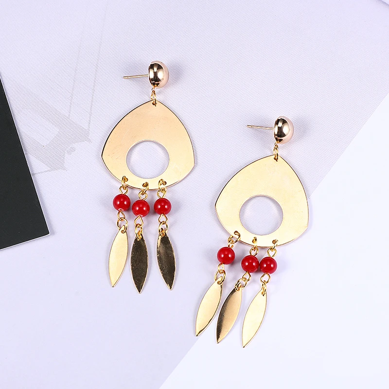 Медные позолоченные U образные капли воды 18K маленькие серьги сделай сам зажим