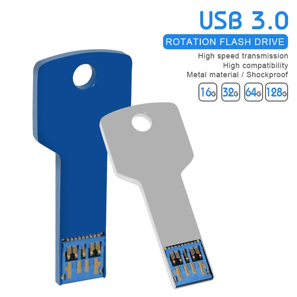 bulk 20pcs free Personalize logo usb flash drive Waterproof USB 3.0 pen drive u disk memoria 128GB 64GB 32GB 16GB 8GB usb stick enlarge