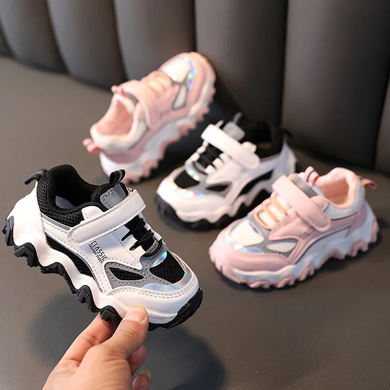 

Breathable Mesh Baby Boy Shoes Black Pink Kids Trainers Toddler Girl Sneaker 2021 Spring Summer Antiskid Children Shoes D12043