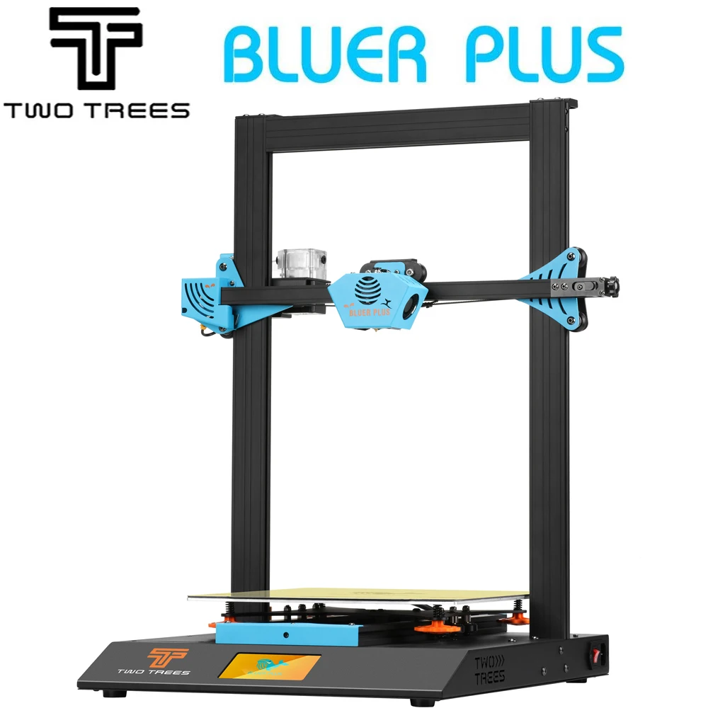 

3D-принтер с двумя деревьями Bluer Plus, экструдер BMG, цветной сенсорный ЖК-дисплей 4,3 дюйма, двойной вентилятор охлаждения, объем сборки 30x30x40 см