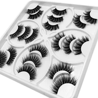 10 pairs false eyelashes 5d dramatic fake eyelashes pack 18mm faux mink lashes thick crossed fluffy volume soft reusable