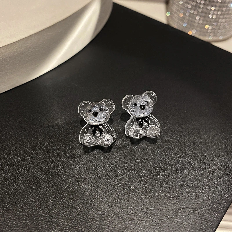 

Wholesale Fashion Jewelry Lucency Bear Ear Stud Earrings Fine Accessories Eardrop Cute Style Ornament