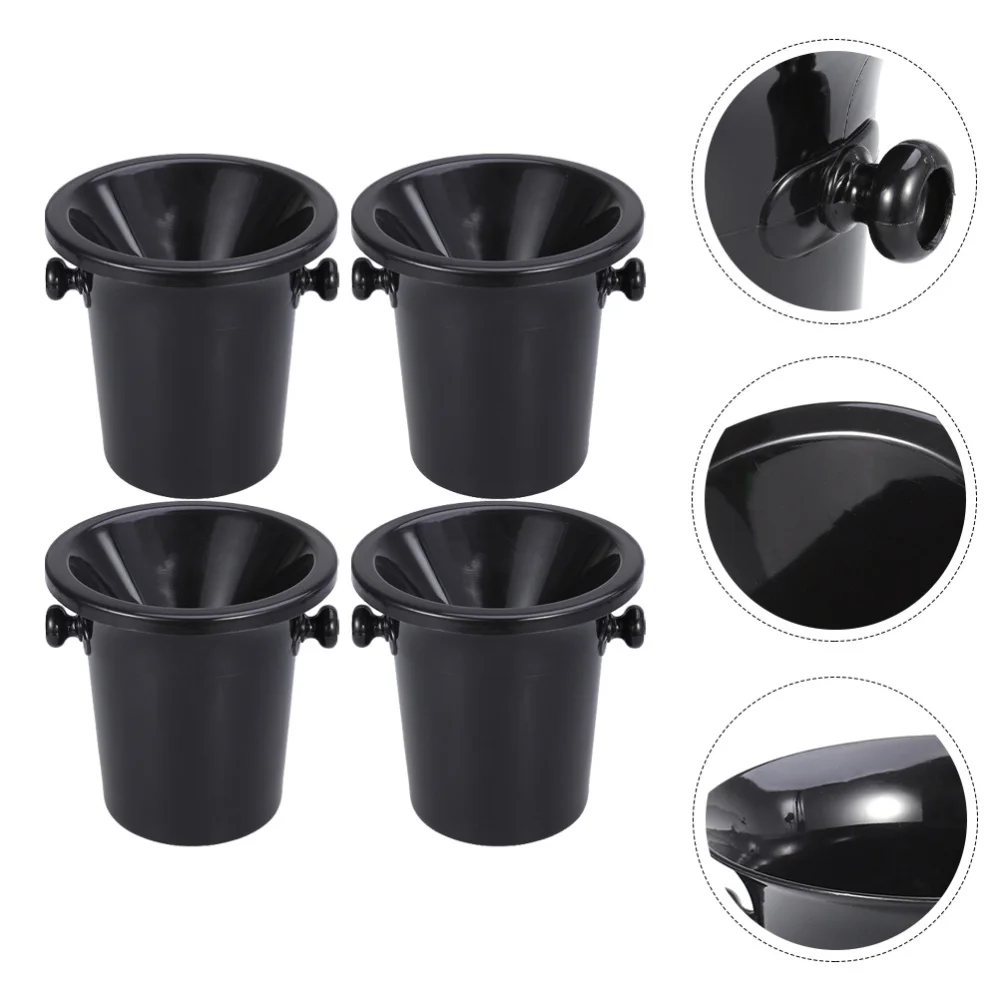 

4Pcs Creative Tasting Spittoons Spittoons Dump Buckets (Black)