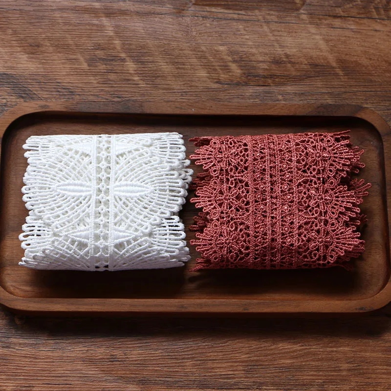 

Кружевная ткань, хлопковая нить для вышивки, 1 ярд, ширина 9 см, материалы для ручной работы, аксессуары для одежды