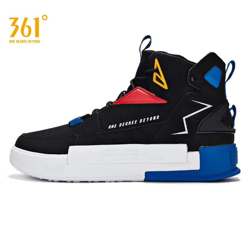 

361Â°Men's Shoes Winter New High-Top Casual Shoes Korean Fashion Casual Shoes Go With Board Shoes W571946614-3I