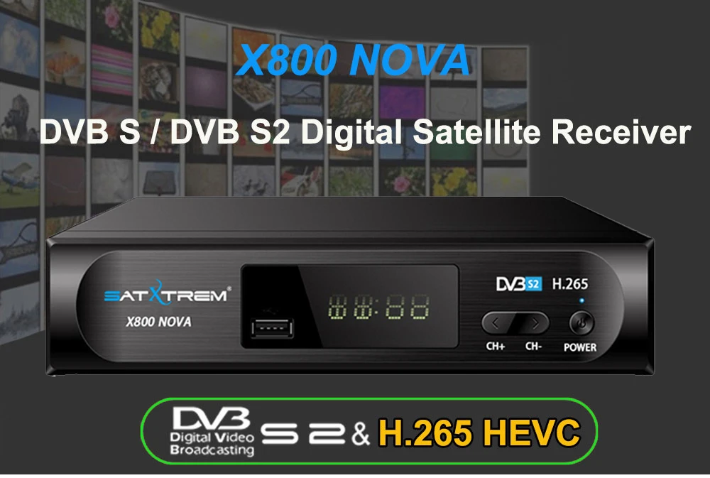 SATXTREM X800 NOVA Бесплатный ДЕШИФРАТОР спутникового телевидения H.265 поддержка Европы IP tv Cam коробка Spain combo DVB S2 Satelite приемник