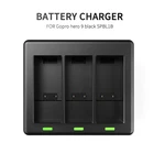 Зарядное устройство для аккумуляторов GoPro Hero 9, зарядный бокс с индикатором, набор аксессуаров для светильник мер Gopro Hero 9, 3 способа