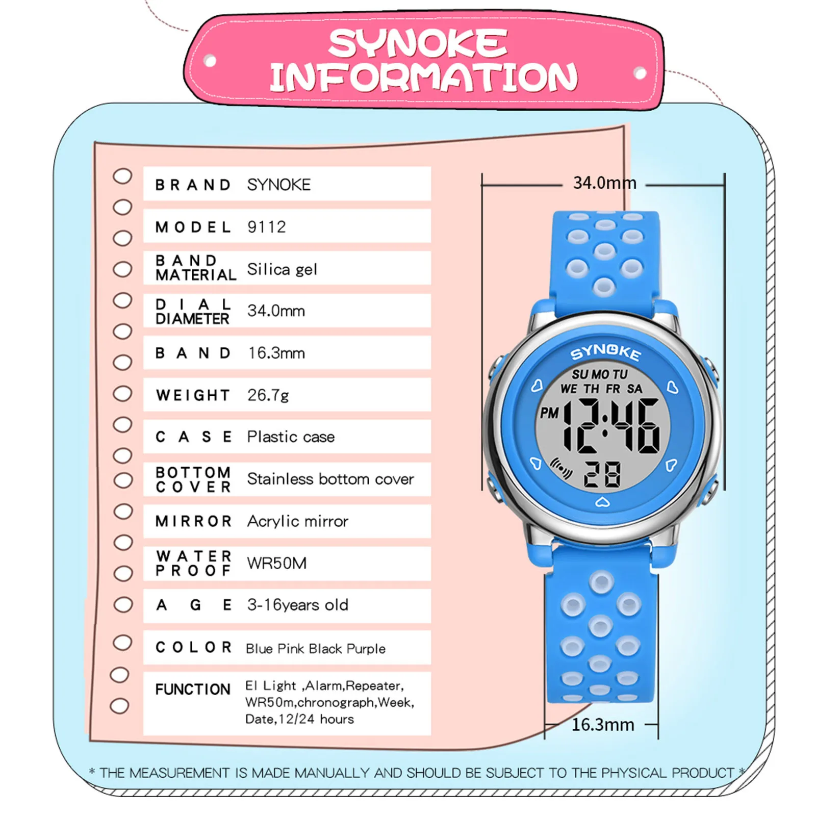 

Child Digital Watches Multi-function Sports Waterproof Alarm Clock Luminous Watch Student Electronic Wrist Clock Reloj Deportivo