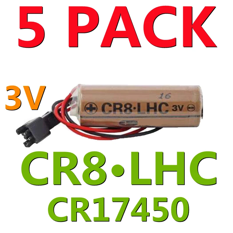 Набор оригинальных батарей CR8.LHC 3 в 2600 мАч CR17450SE CR17450 PLC, промышленные литиевые батареи с разъемом для FUJI FDK, 5 шт.