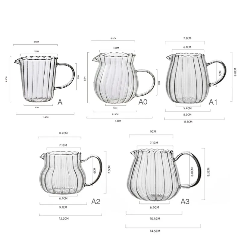 

Classic Glass Creamer Pitcher With Handle Heat-resistantn Glass Cup Coffee Tea Maple Syrup Serving Pitcher Home Cafe Drinkware