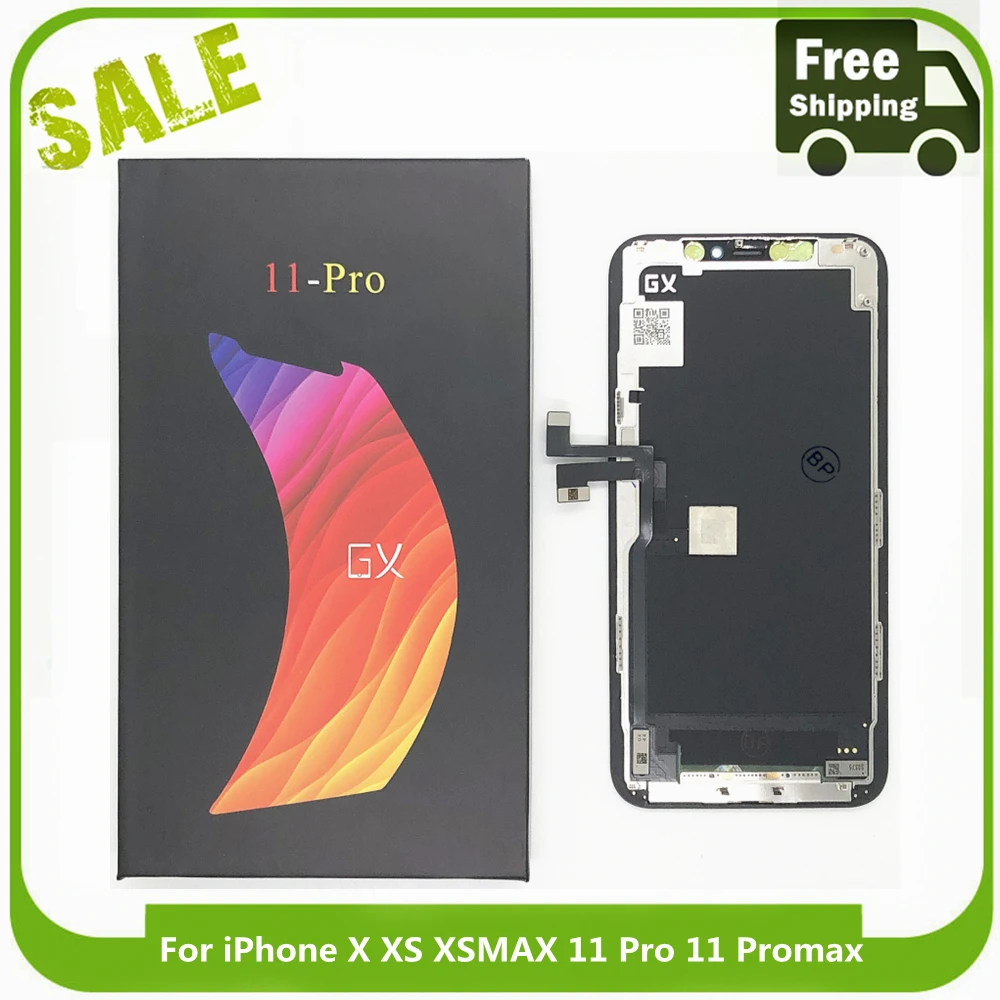 

100% Real GX OLED LCD Pantalla Display For iphone X XS LCD Display Touch Screen Digitizer Assembly For iPhone XSMAX 11 Pro Max