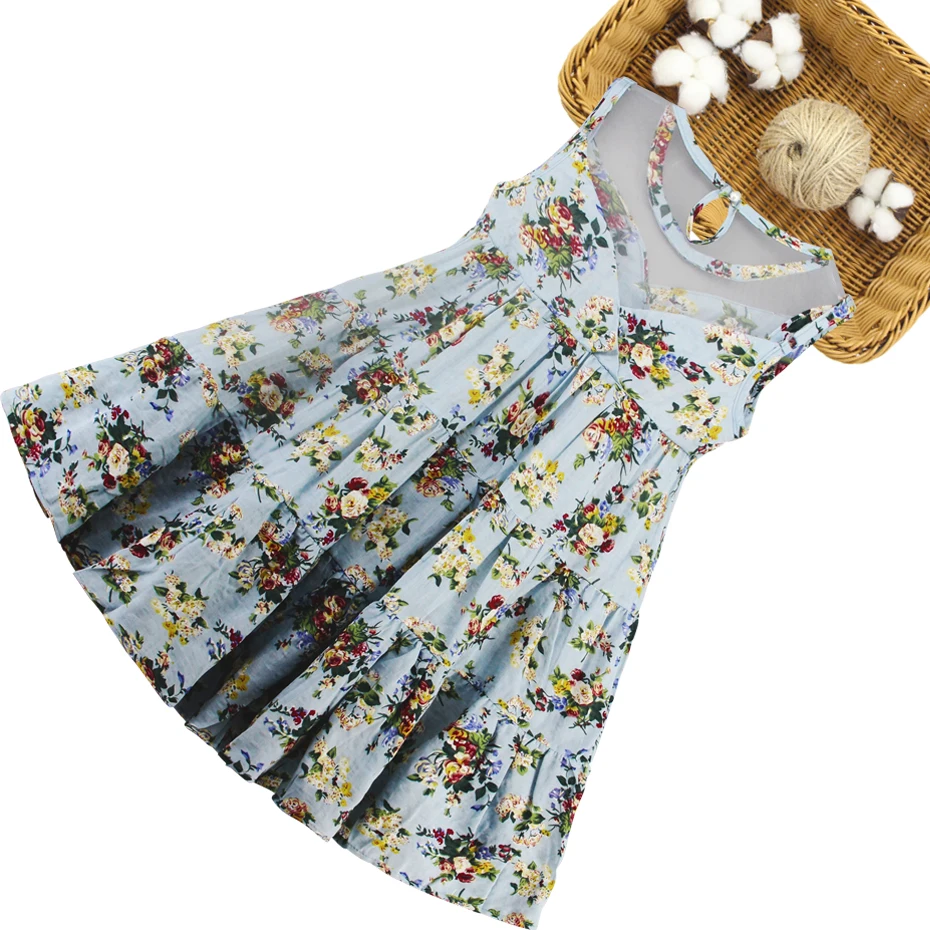 Summer Dresses For Girls 2020 Floral Beach Dress Sleeveless Party Vestidos Bohemian Clothes | Детская одежда и обувь