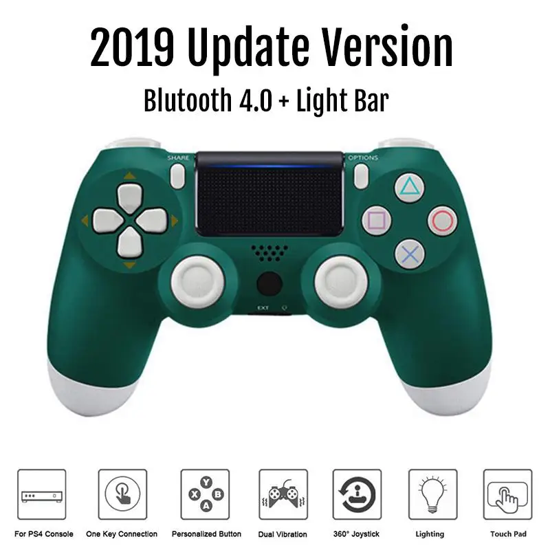 Беспроводной контроллер Bluetooth 4,0, двойной джойстик, геймпады для Playstation PS 4, геймпад, версия 2, для ПК, телефона, видеоигр
