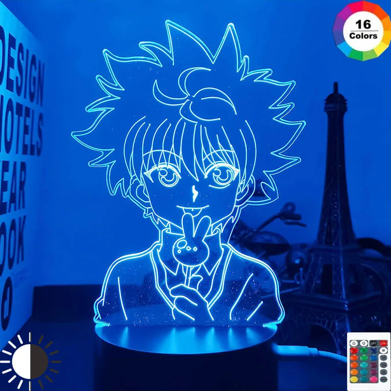 3d светодиодный светильник kilua Hunter X ночник для спальни милый акриловый подарок на