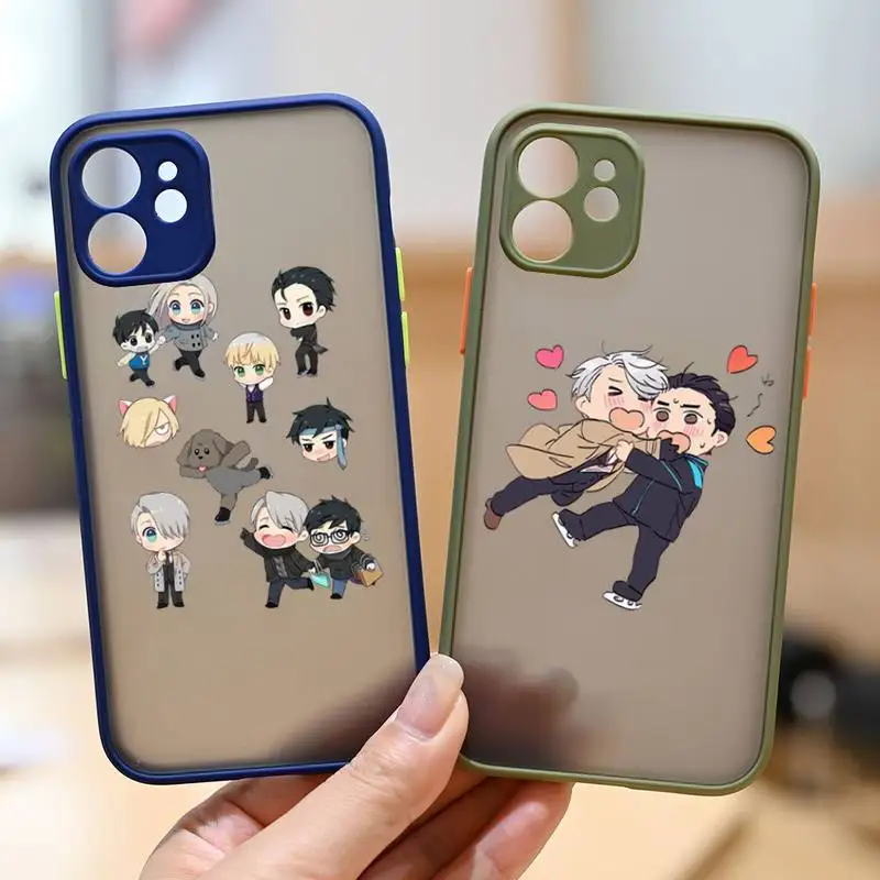 

Yuri on Ice Japan anime Phone Case matte transparent For iphone 7 8 11 12 13 plus mini x xs xr pro max cover