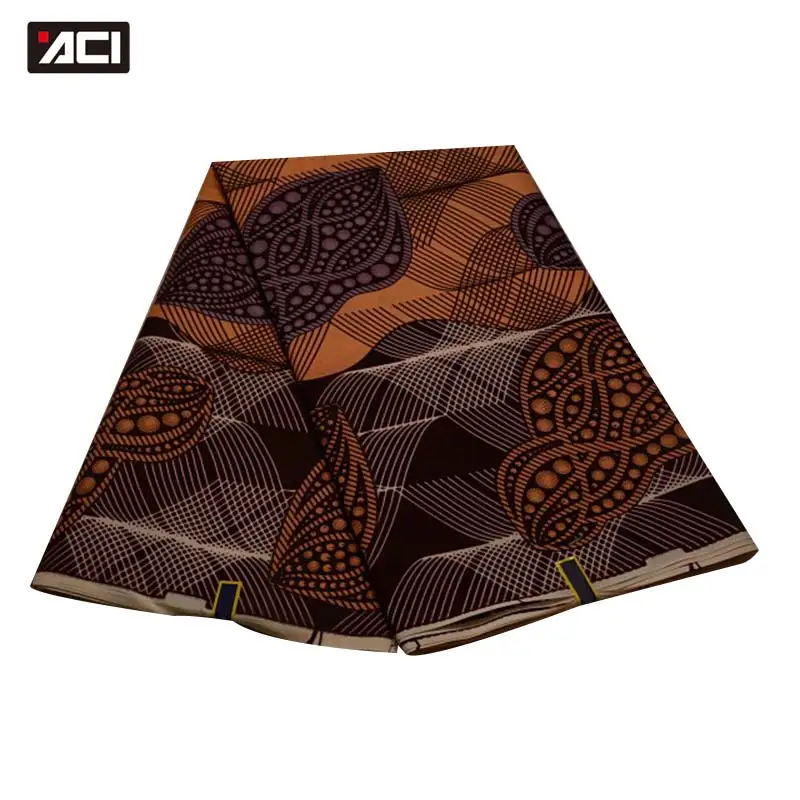 ACI настоящая восковая африканская ткань Анкара 6 ярдов/шт. Tissu Africain настоящая восковая ткань с принтом гарантированный настоящий голландский воск
