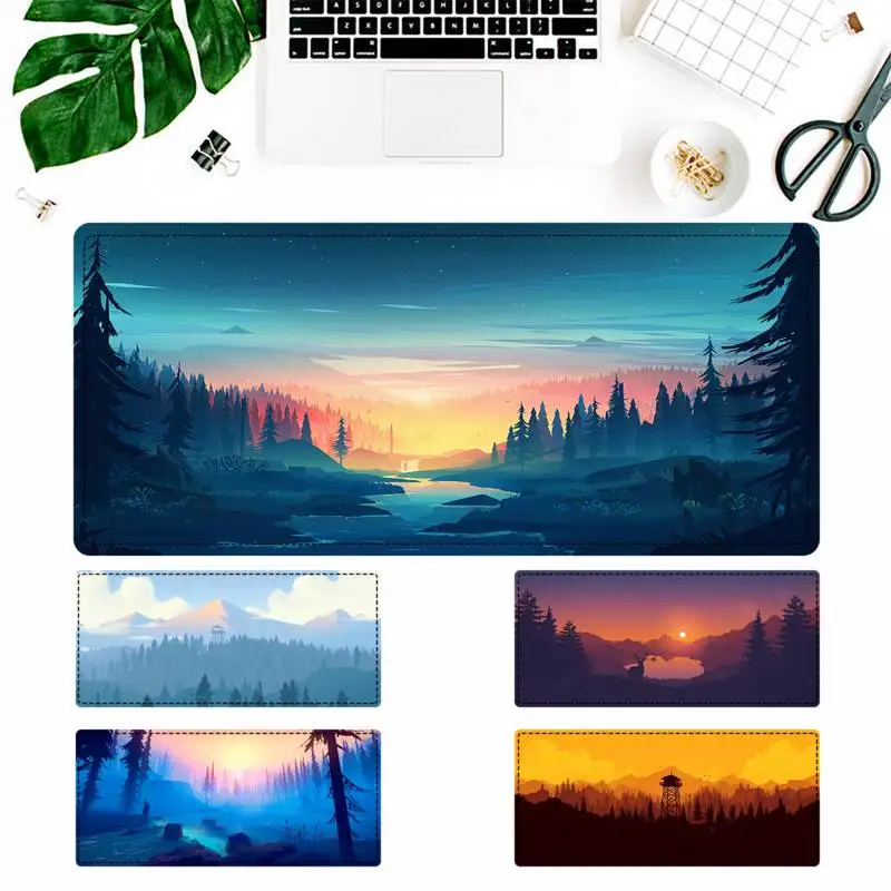 

Brand Deep forest firewatch Mouse Pad Gamer Keyboard Maus Pad Desk Mouse Mat Game Accessories For Overwatch
