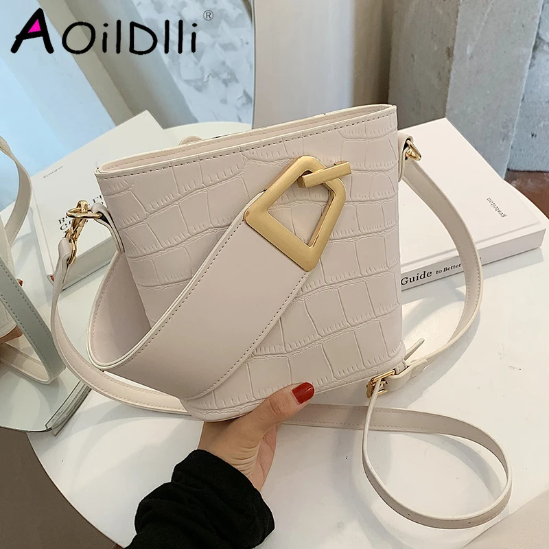 

Сумка-ведро с каменным узором 2020 модная Новая высококачественная женская дизайнерская сумка из искусственной кожи дорожная сумка через пл...