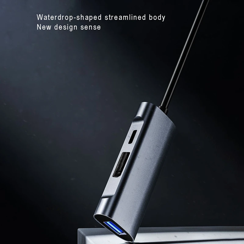 

USB C HUB Type-C Docking Station 3 in 1 4K@60Hz DisplayPort PD 60W USB 2.0
