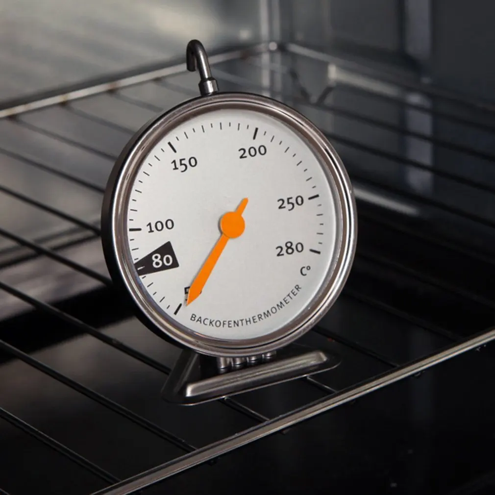 

Stainless Steel Baking Oven Thermometer with Easy Read Dial Kitchen Food Meat Cooking 50-280 Celsius