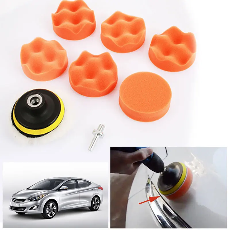 

Vehemo 3" Accessories Car Buffing Pad Wash Auto Waxing Sponge Universal Car Polishing Sponge Maintenance Polisher Duster Cloth