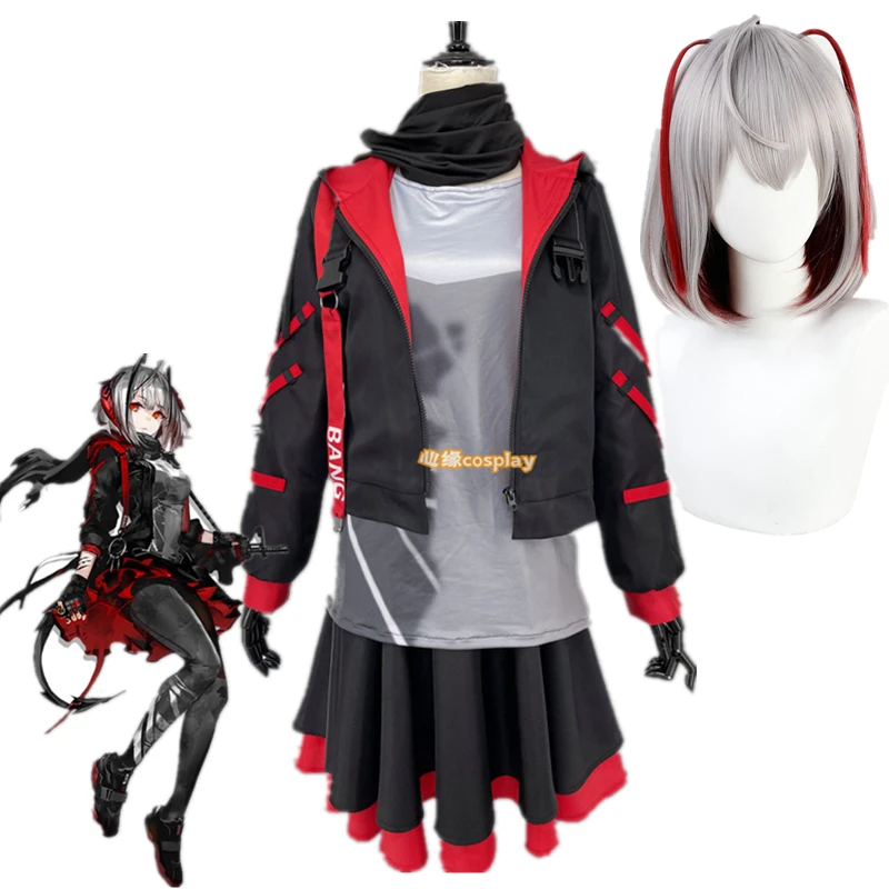 

Anime Game Arknights W Operator Cosplay Costume Halloween Carnival Women W Sexy Girl Uniform Suit