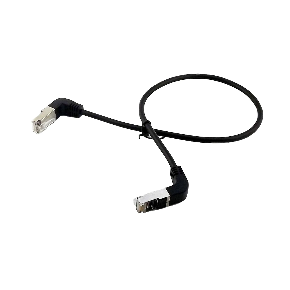 1x Ethernet LAN сеть RJ45 удлинитель адаптер кабель штекер 90 градусов угловой