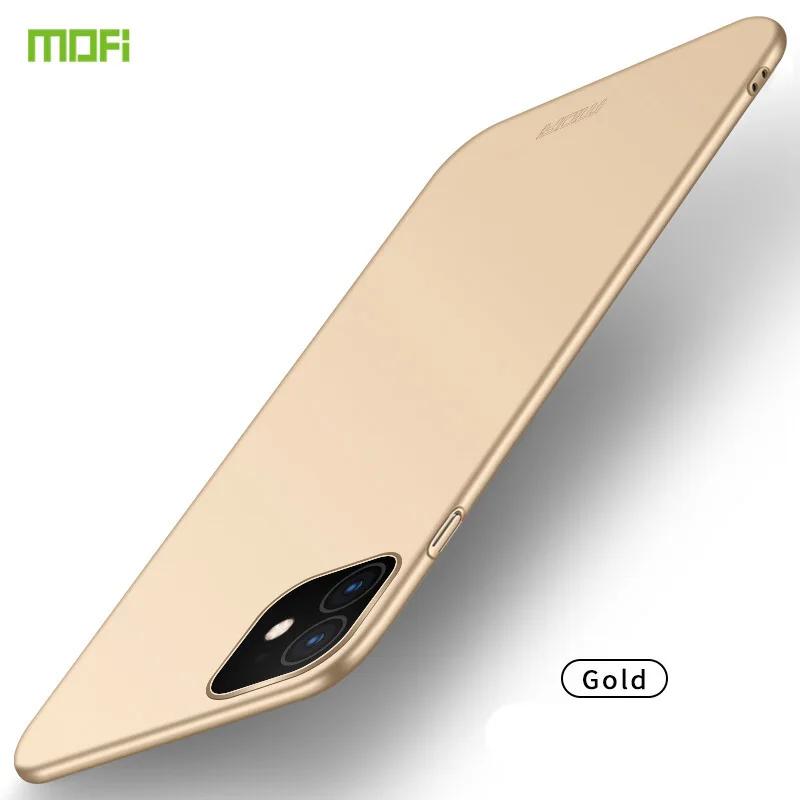 Для iPhone 11 Pro чехол Mofi роскошный классический матовый ПК Жесткий Чехол для телефона для iPhone 11 Pro Max пластиковый матовый чехол для iPhone 11Pro - Цвет: Золотой