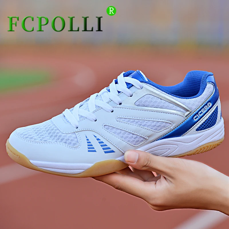 

Fcpolli Men Light Daily Badminton Shoes Training Breathable Anti-Slip Sneakers Sport Shoes Men Women Indoor Table Tennis Shoe